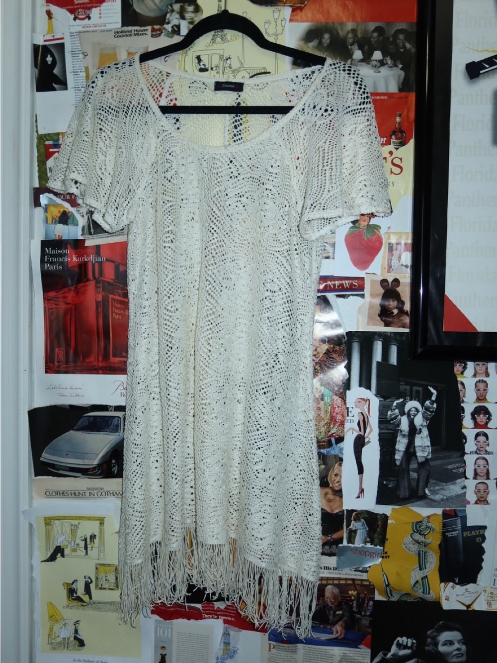 Crochet Fringe Mini Dress